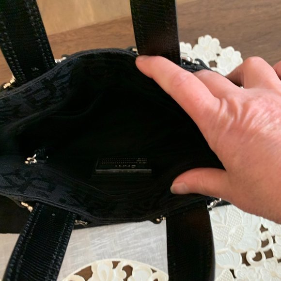 DKNY Black leather and Canvas Bag - Picture 2 of 3